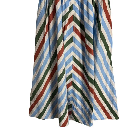 Maeve Anthropologie Multicolor Striped Sleeveless Halter A-Line Midi Dress M - Picture 7 of 13